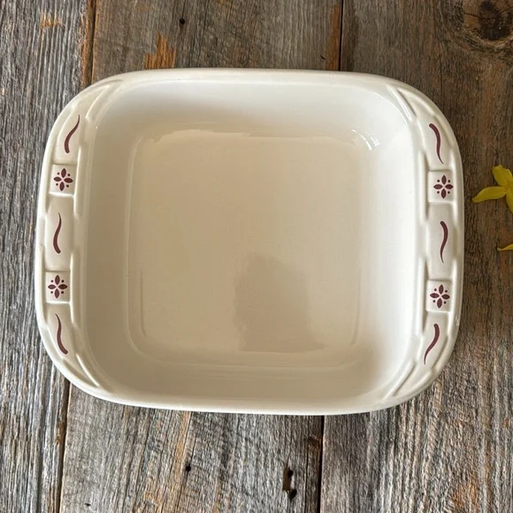 LONGABERGER 11inch Rectangular Baking Dish Woven Traditions Red - Picture 7 of 7